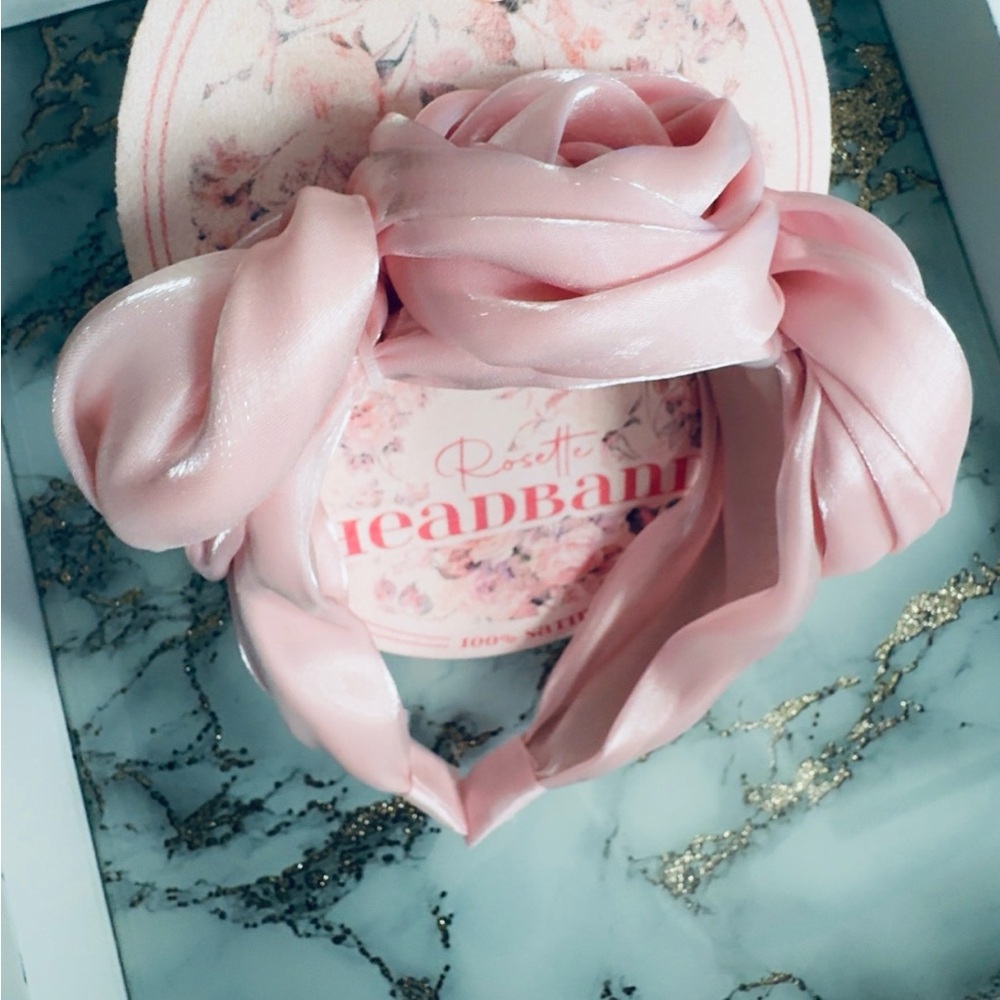 Elegant Pink Silk Hair Accessory
